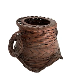 Circa 1920s Vintage American Woven Wicker Basket, Looped Handles 15 Circa 1920s Vintage American Woven Wicker Basket, Looped Handles -CHAIRISH Shop circa 1920s vintage american woven wicker basket looped handles 0348