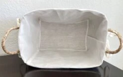 Circa 1980 Boho Chic Handwoven Coconut Leaf & Raffia Embroidered Basket -CHAIRISH Shop circa 1980 boho chic handwoven coconut leaf and raffia embroidered basket 0362