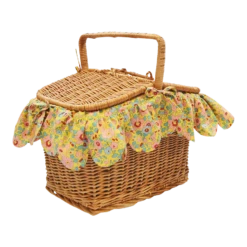 Coco & Wolf X Edit 58 Rectangle Wicker Picnic Basket Betsy Sunflower