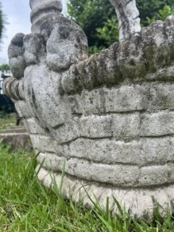 Concrete Garden Basket-Jardinière With Faux Basket Weave -CHAIRISH Shop concrete garden basket jardiniere with faux basket weave 1001