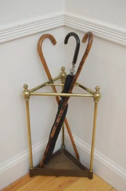 Corner Umbrella Stand In Brass, 1890s -CHAIRISH Shop corner umbrella stand in brass 1890s 1774