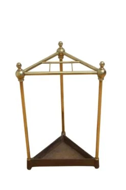 Corner Umbrella Stand In Brass, 1890s -CHAIRISH Shop corner umbrella stand in brass 1890s 3065