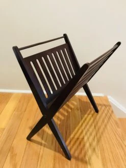 Danish Modern Magazine Stand In Dark Brown Beechwood, 1950s -CHAIRISH Shop danish modern magazine stand in dark brown beechwood 1950s 8346