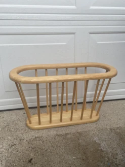 Danish Style Wooden Open Spindle Oval Magazine Rack, Arthur Umanoff Style -CHAIRISH Shop danish style wooden open spindle oval magazine rack arthur umanoff style 7092