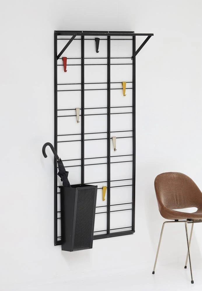 Decorative Metal Coat Rack By Tjer Reijenga For Pilastro 1950s 10 Decorative Metal Coat Rack By Tjer Reijenga For Pilastro 1950s - Image 8