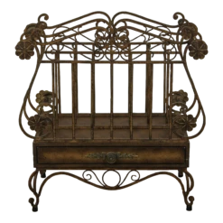 Decorator Iron Magazine Rack W. Drawer