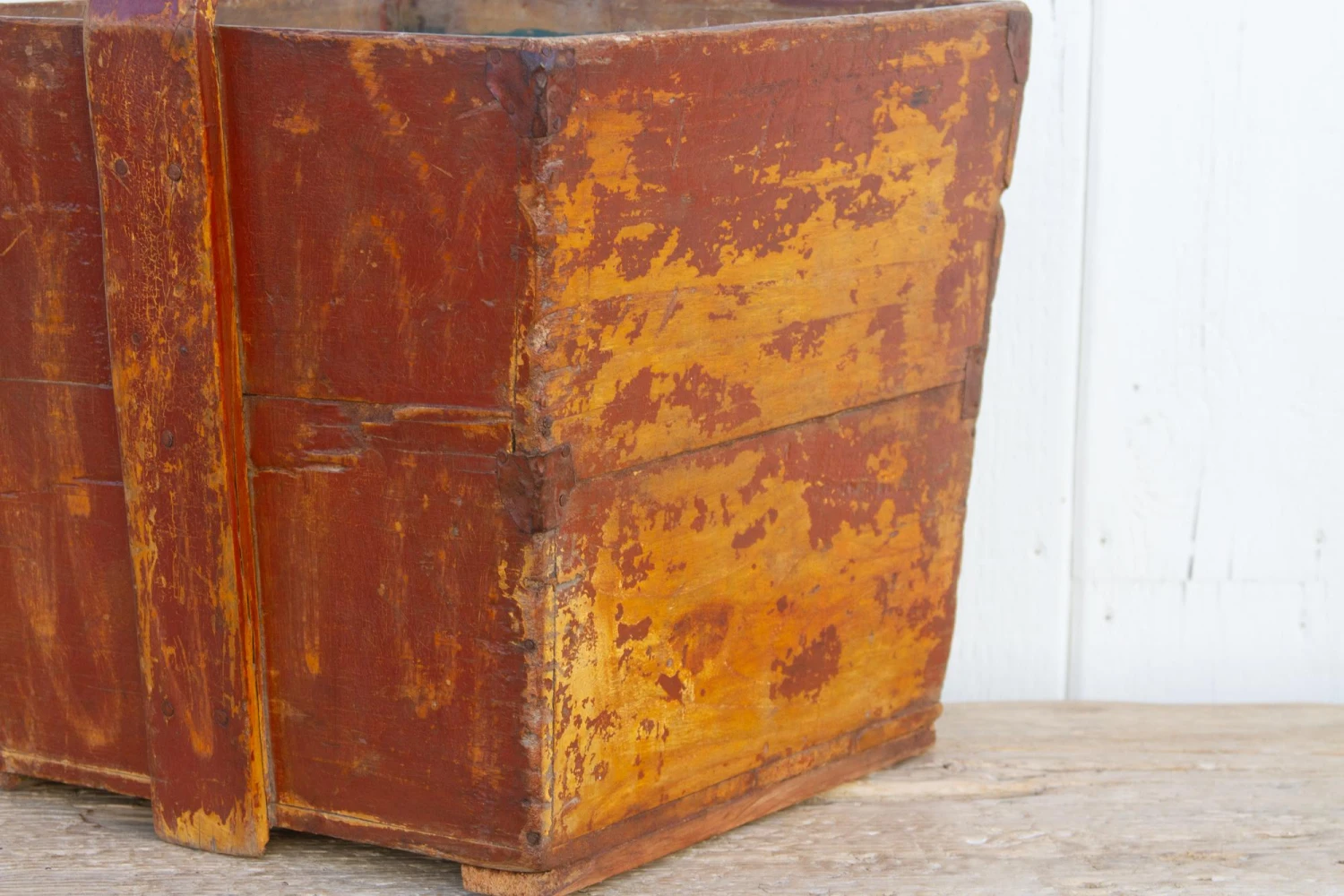 Distressed Wooden Harvest Basket 8 Distressed Wooden Harvest Basket - Image 6