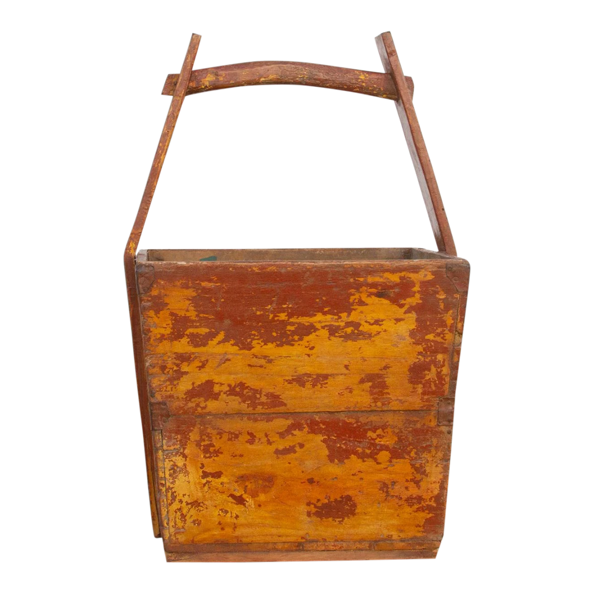 Distressed Wooden Harvest Basket 3 Distressed Wooden Harvest Basket