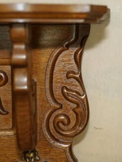 Dutch Oak Carved Cherub Wall Rack With Royal Hooks -CHAIRISH Shop dutch oak carved cherub wall rack with royal hooks 1626
