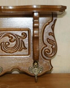 Dutch Oak Carved Cherub Wall Rack With Royal Hooks -CHAIRISH Shop dutch oak carved cherub wall rack with royal hooks 7935