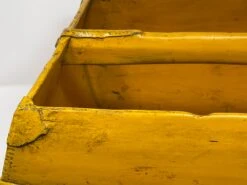 Early 20th Century Chinese Wooden Rice Grain Dou Basket, Yellow Lacquer -CHAIRISH Shop early 20th century chinese wooden rice grain dou basket yellow lacquer 5614