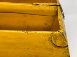 Early 20th Century Chinese Wooden Rice Grain Dou Basket, Yellow Lacquer -CHAIRISH Shop early 20th century chinese wooden rice grain dou basket yellow lacquer 9583