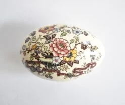 Early 20th Century English Mason's Transferware Egg Trinket Box -CHAIRISH Shop early 20th century english masons transferware egg trinket box 5846