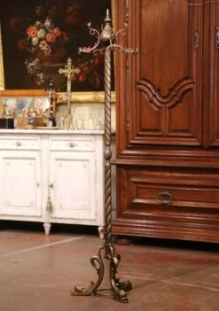 Early 20th Century French Gilt Brass Swivel Dolphin Standing Hall Tree -CHAIRISH Shop early 20th century french gilt brass swivel dolphin standing hall tree 4822