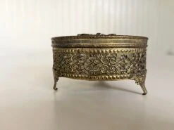 Early 20th Century Italian Gilded Powder Box -CHAIRISH Shop early 20th century italian gilded powder box 3435