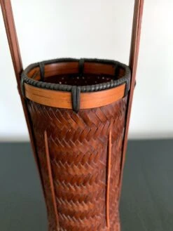 Early 20th Century Japanese Lacquered Ikebana Bamboo Basket -CHAIRISH Shop early 20th century japanese lacquered ikebana bamboo basket 4140