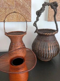 Early 20th Century Japanese Meiji Period Bamboo Basket Ikebana -CHAIRISH Shop early 20th century japanese meiji period bamboo basket ikebana 8896