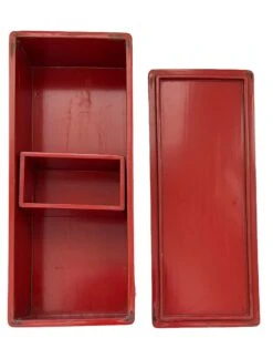 Early 20th Century Taisho Japanese Lacquer Lidded Box Red Cinnamon Black -CHAIRISH Shop early 20th century taisho japanese lacquer lidded box red cinnamon black 2556