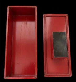 Early 20th Century Taisho Japanese Lacquer Lidded Box Red Cinnamon Black -CHAIRISH Shop early 20th century taisho japanese lacquer lidded box red cinnamon black 2755