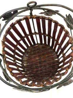 Early 21st Century Bamboo And Metal Umbrella Stand With Grape Vine Edging Design -CHAIRISH Shop early 21st century bamboo and metal umbrella stand with grape vine edging design 0225