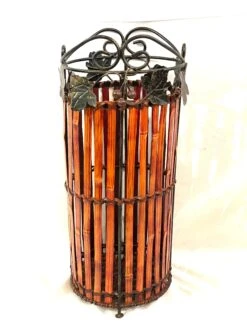 Early 21st Century Bamboo And Metal Umbrella Stand With Grape Vine Edging Design -CHAIRISH Shop early 21st century bamboo and metal umbrella stand with grape vine edging design 5465