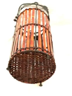 Early 21st Century Bamboo And Metal Umbrella Stand With Grape Vine Edging Design -CHAIRISH Shop early 21st century bamboo and metal umbrella stand with grape vine edging design 6557