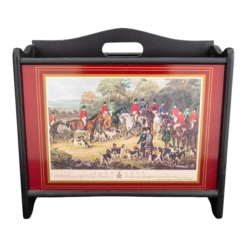English Fox Hunting Themed Magazine Rack