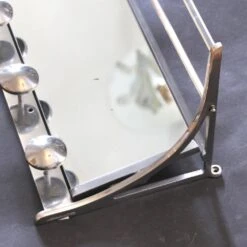 French Art Deco Chromed Coat Rack With Mirror, 1940s -CHAIRISH Shop french art deco chromed coat rack with mirror 1940s 2173