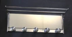 French Art Deco Chromed Coat Rack With Mirror, 1940s -CHAIRISH Shop french art deco chromed coat rack with mirror 1940s 8942