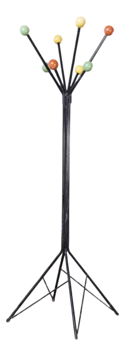 French Geometric Coat Rack, 1950s