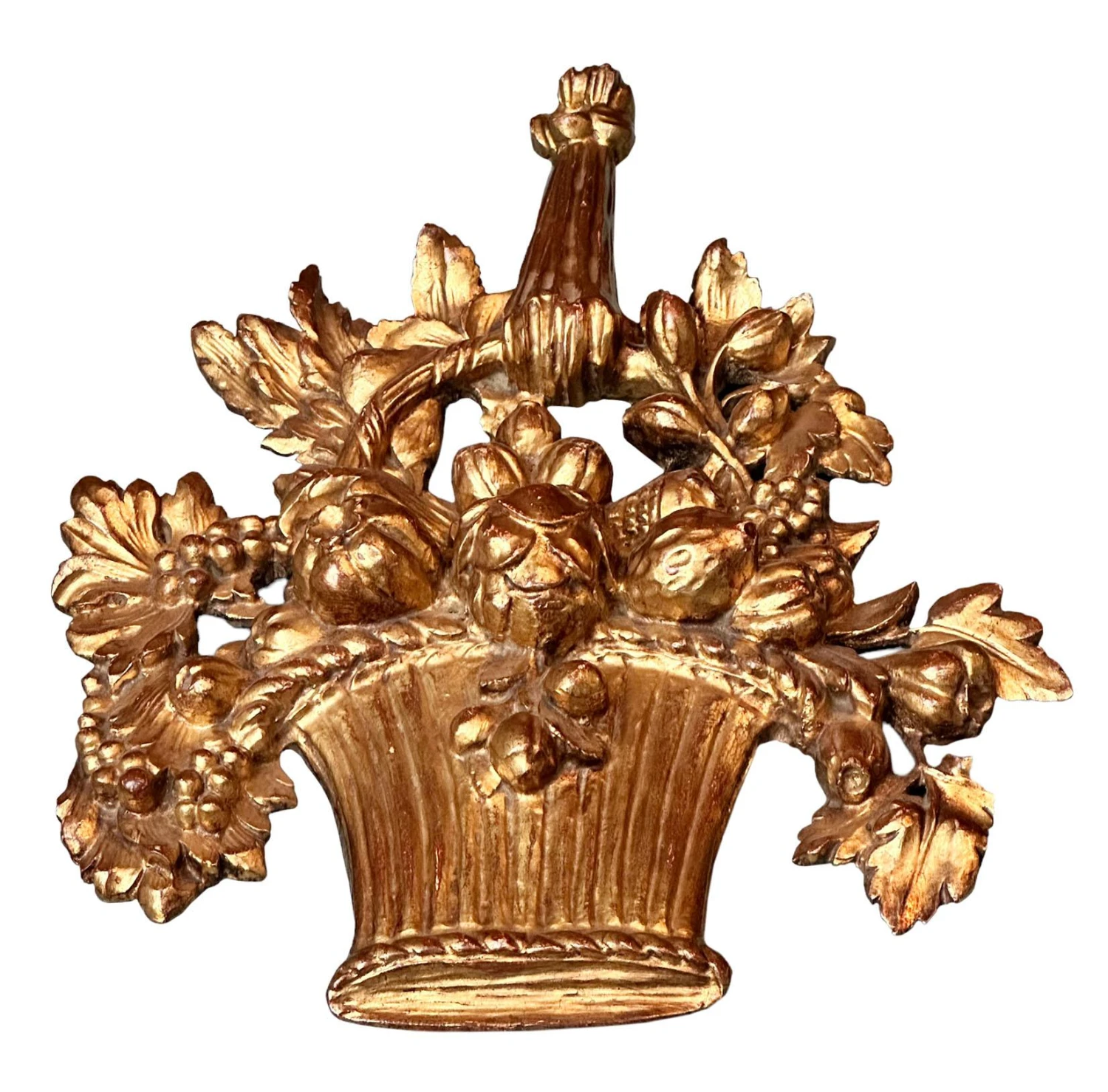 French Hanging Gilt Flower Baskets - A Pair 5 French Hanging Gilt Flower Baskets - A Pair - Image 3