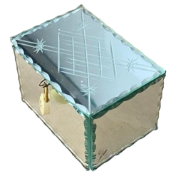 French Mirrored Jewelry Box, 1940s