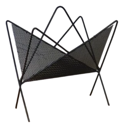 French Porte Butterfly Magazine Rack By Mathieu Matégot For Atelier Matégot, 1950s