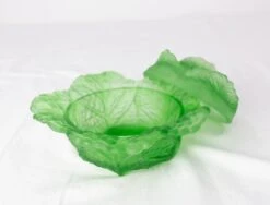 French Portieux Style Green Glass Glove Box Or Centerpiece, 1900s -CHAIRISH Shop french portieux style green glass glove box or centerpiece 1900s 9137