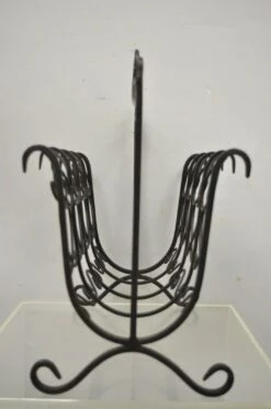French Style Scrolling Wrought Iron Magazine Rack Stand With Heart -CHAIRISH Shop french style scrolling wrought iron magazine rack stand with heart 5441