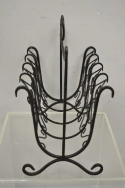 French Style Scrolling Wrought Iron Magazine Rack Stand With Heart -CHAIRISH Shop french style scrolling wrought iron magazine rack stand with heart 9608