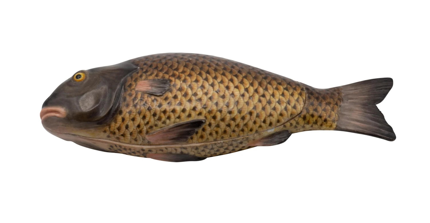 German Porcelain Fish Form Box 4 German Porcelain Fish Form Box - Image 2