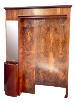 Hallway Cabinet In Burl Wood, 1930s