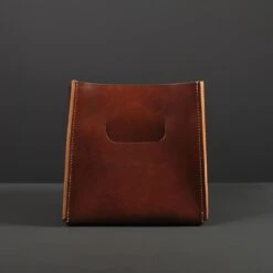 Hand-Crafted Brown Leather & Oak Box Magazine Holder From Sum Furniture -CHAIRISH Shop hand crafted brown leather and oak box magazine holder from sum furniture 1585
