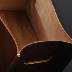 Hand-Crafted Brown Leather & Oak Box Magazine Holder From Sum Furniture -CHAIRISH Shop hand crafted brown leather and oak box magazine holder from sum furniture 8210