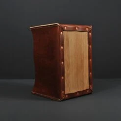 Hand-Crafted Brown Leather & Oak Box Magazine Holder From Sum Furniture -CHAIRISH Shop hand crafted brown leather and oak box magazine holder from sum furniture 8219