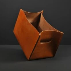 Hand-Crafted Tan Leather & Oak Box Magazine Holder From Sum Furniture 16 Hand-Crafted Tan Leather & Oak Box Magazine Holder From Sum Furniture -CHAIRISH Shop hand crafted tan leather and oak box magazine holder from sum furniture 1058