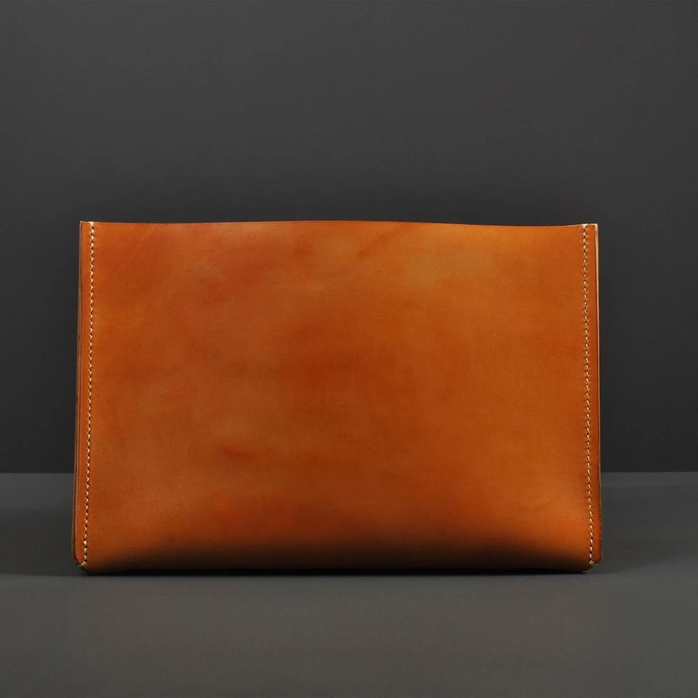 Hand-Crafted Tan Leather & Oak Box Magazine Holder From Sum Furniture 6 Hand-Crafted Tan Leather & Oak Box Magazine Holder From Sum Furniture - Image 4