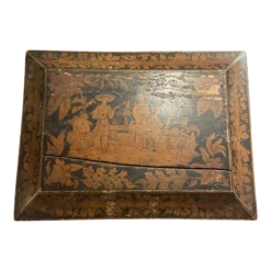 Hand Painted Chinese Export Georgian English Footed Box