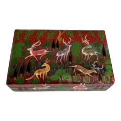 Hand Painted Kashmiri Lacquered Animal Box