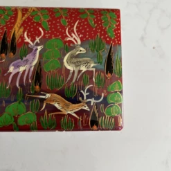 Hand Painted Kashmiri Lacquered Animal Box -CHAIRISH Shop hand painted kashmiri lacquered animal box 8153