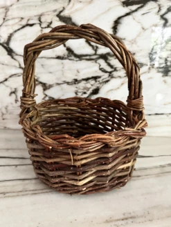 Hand Weaved Wood Basket -CHAIRISH Shop hand weaved wood basket 0863