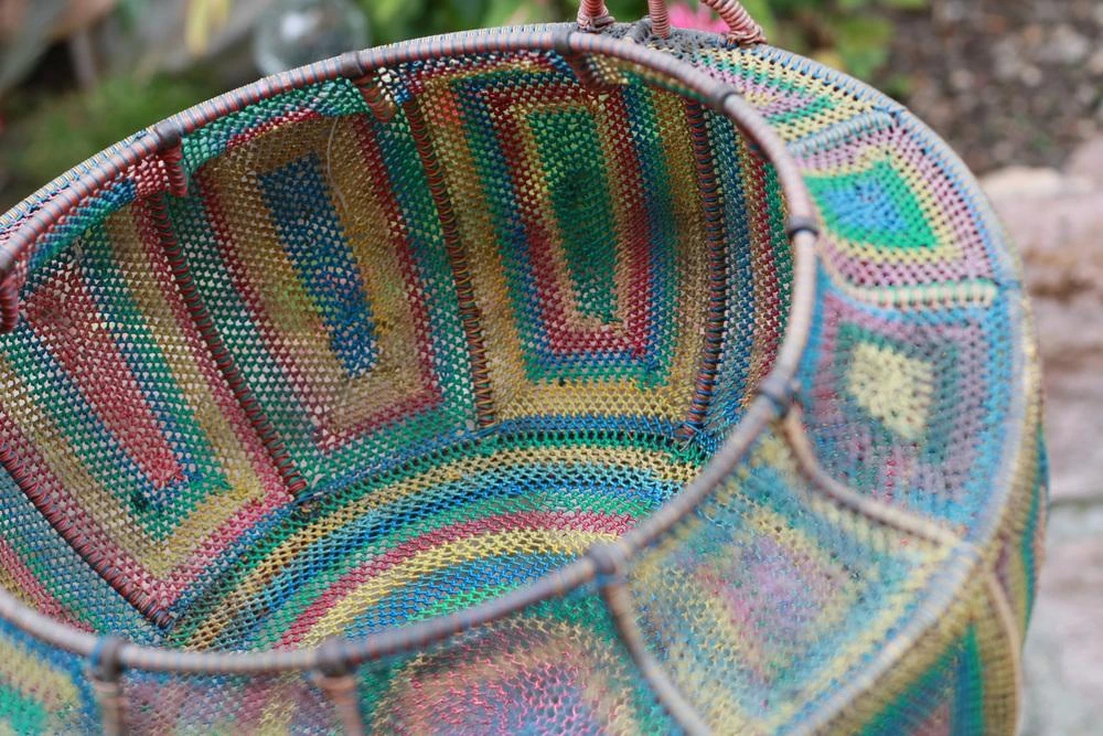 Handmade Colorful Wire Basket 4 Handmade Colorful Wire Basket - Image 2