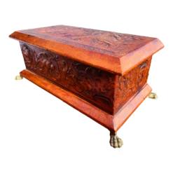 Front Page 31 Handsome Vintage Tooled Leather Neopclassical Dresser Box