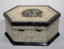 Hexagonal Shape Large Moorish Mughal Raj Decorative Jewelry Box -CHAIRISH Shop hexagonal shape large moorish mughal raj decorative jewelry box 7779